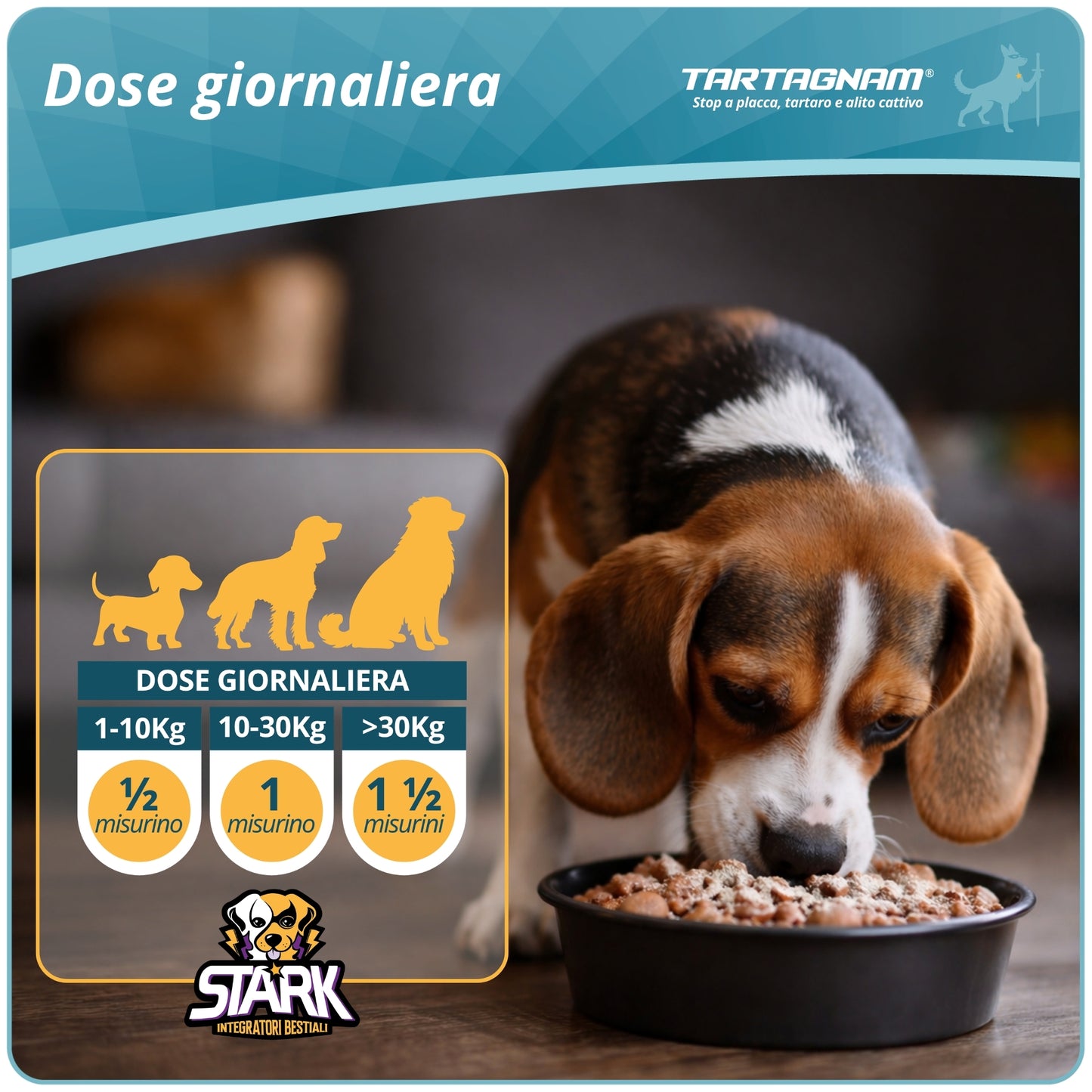 Tartagnam - Sciogli Tartaro Denti Cane 180g Polvere Dentale per Cani Supporto Alito Cane Protezione Denti Gengive per Placca e Tartaro con Ingredienti Naturali Mangime Complementare Alta Appetibilità Igiene Orale