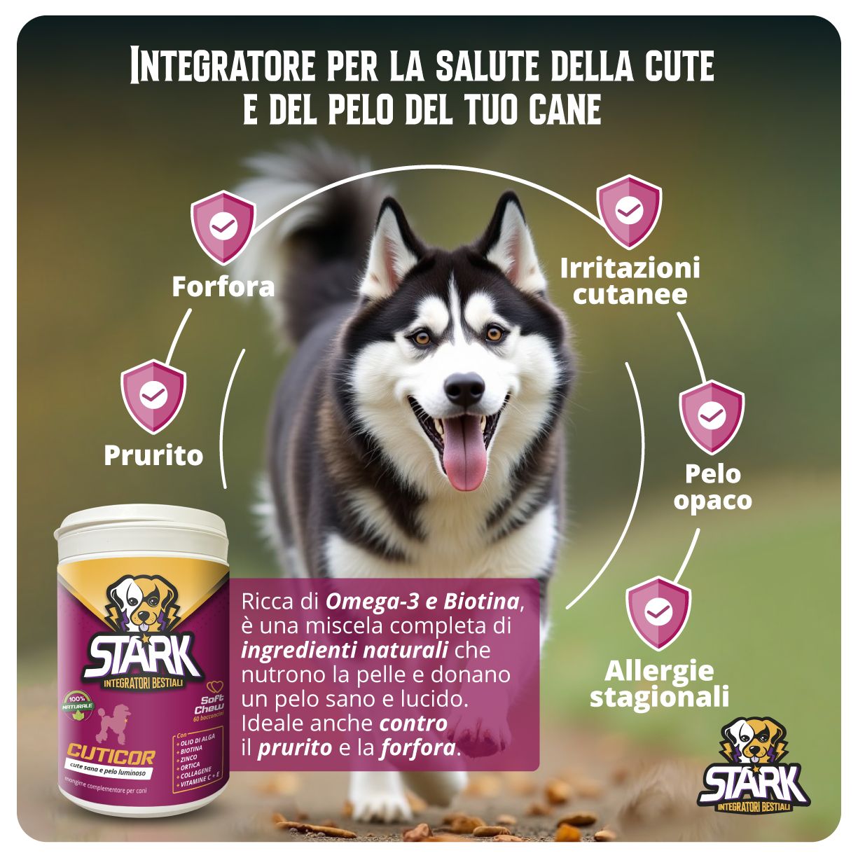 cuticor - dermoprotettore per la cute e il manto del tuo cane
