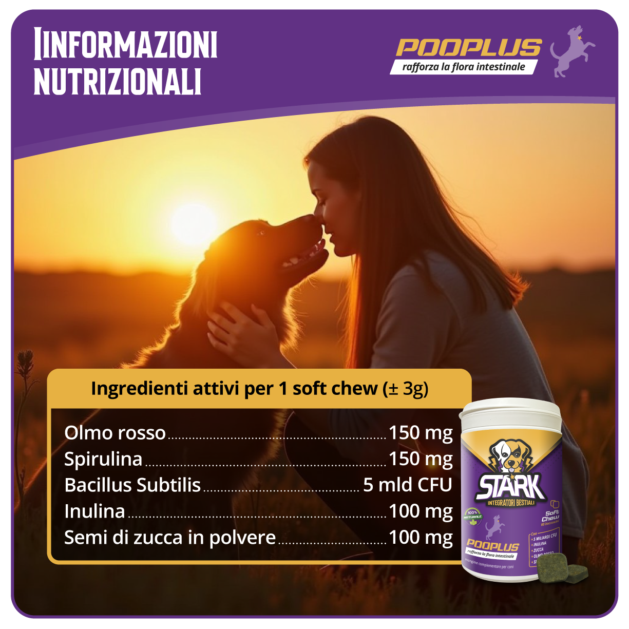 pooplus - probiotico per la digestione e il sistema immunitario del cane